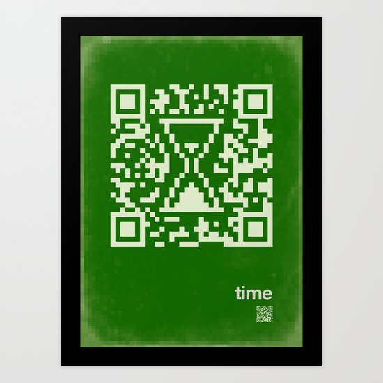 QR time Art Print