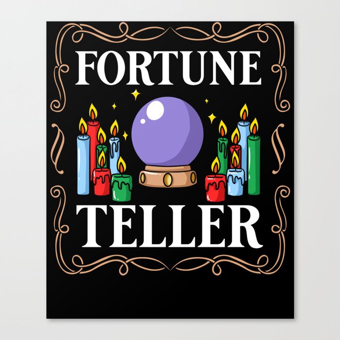 Fortune Telling Paper Cards Crystal Ball Canvas Print