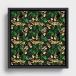 Beautiful Marble Isometric Design Pattern Framed Canvas
