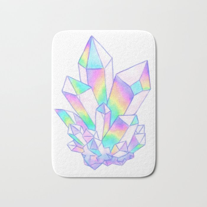 Watercolor Angel Aura Quartz Bath Mat