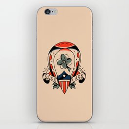 American traditional clover - good luck iPhone Skin