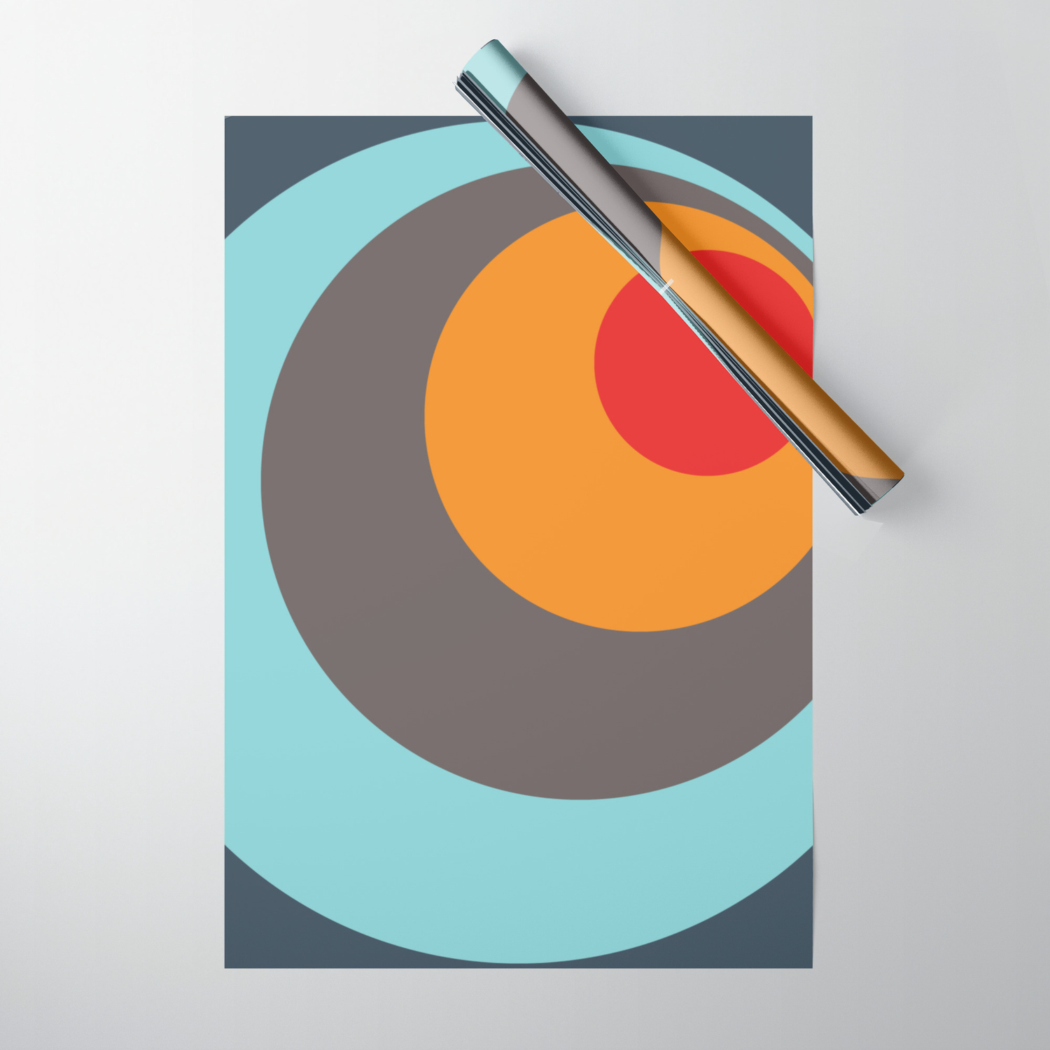 Brighid Classic Colorful Abstract Minimal Retro 70s Style Dots