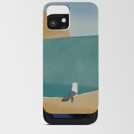 Lone seagull by the beach iPhone Card Case