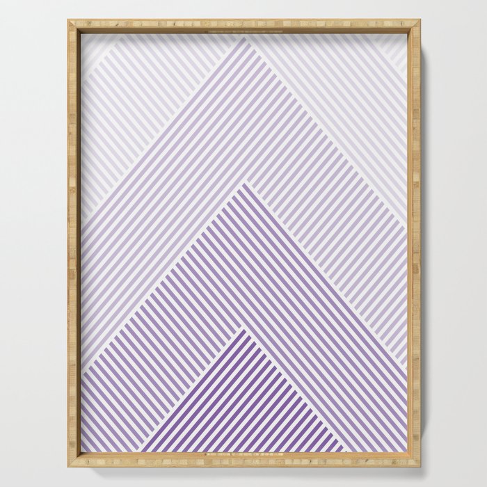 Shades of Purple Abstract geometric pattern Serving Tray