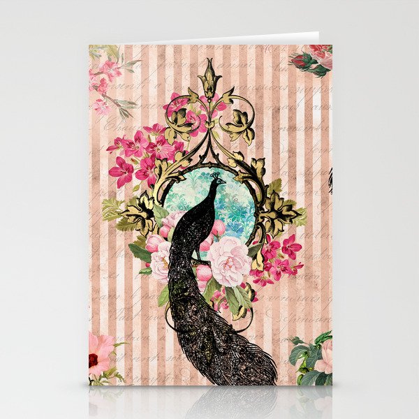 Feather Peacock 25 Stationery Cards