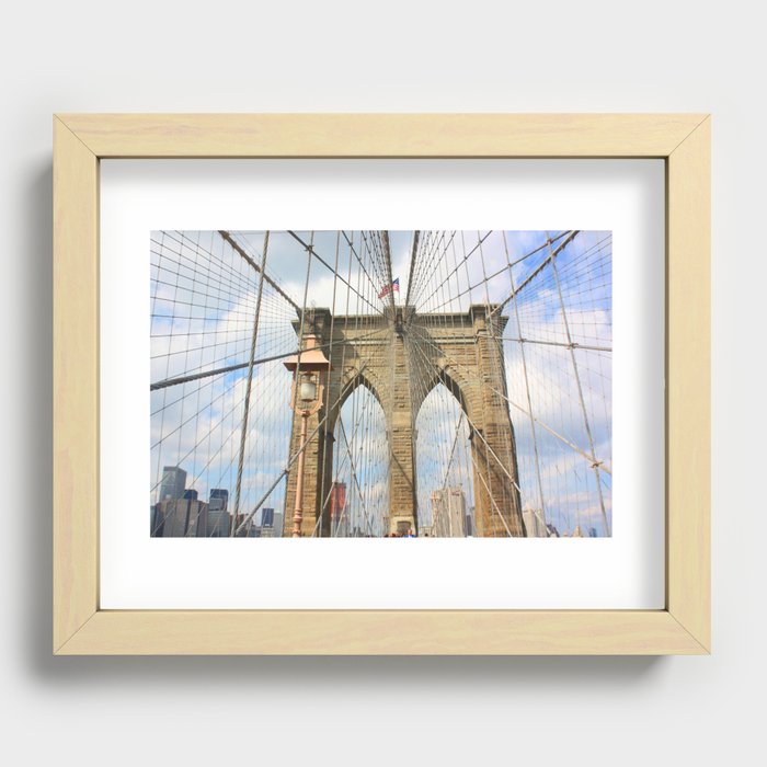 Brooklyn Bridge 734 Recessed Framed Print