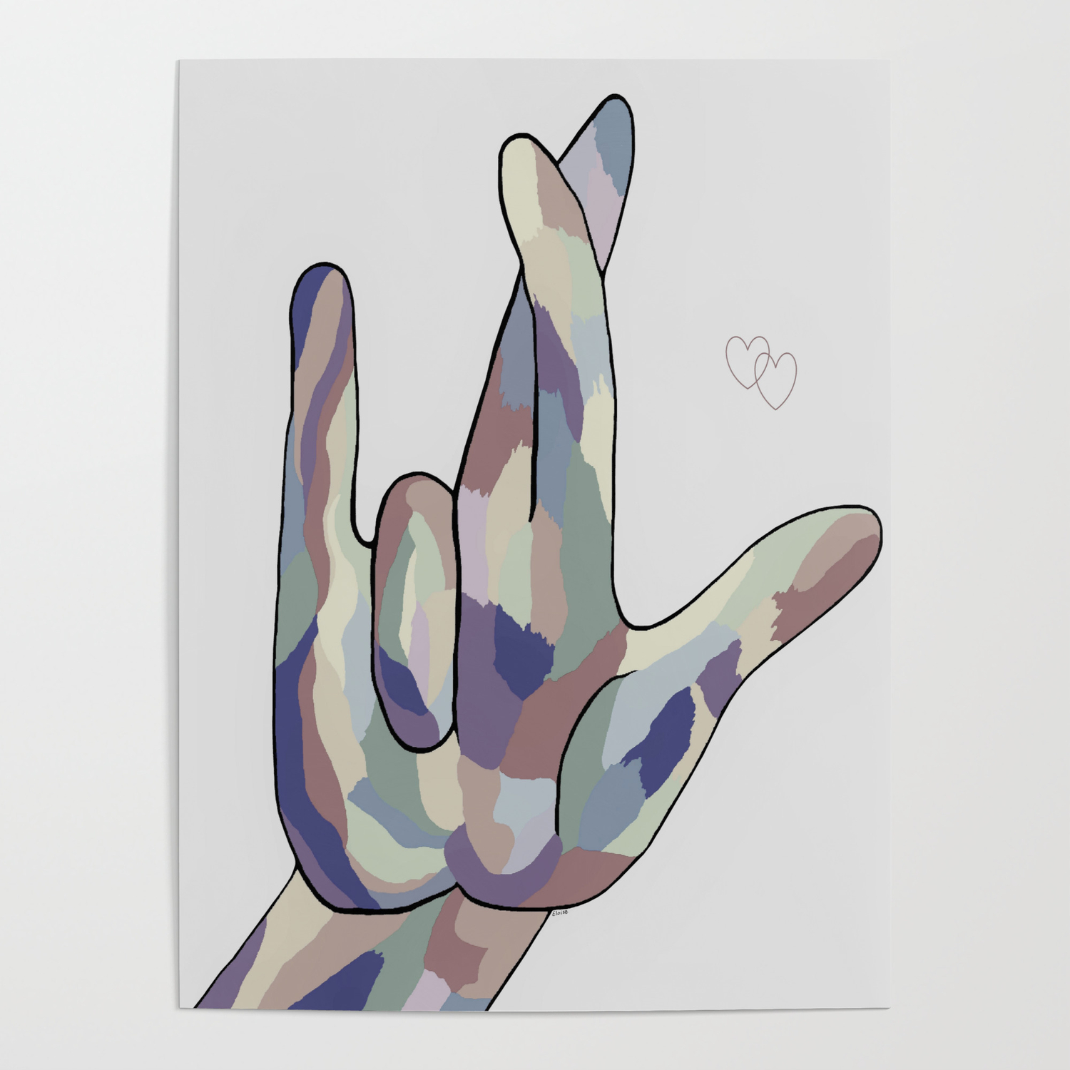 photo I Really Love You Asl asl i really love you denim poster by eloiseart