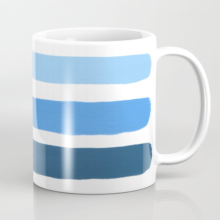 Cool Blue Stripes Coffee Mug