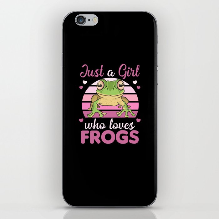 Frog Lovers Sweet Animals For Girls Pink iPhone Skin