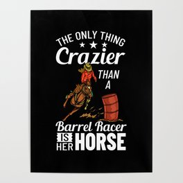 Barrel Racing Horse Racer Saddle Rodeo Poster