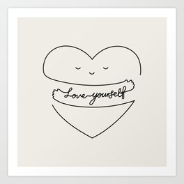 Love Yourself Heart Art Print