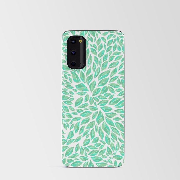 Green leaves burst Android Card Case