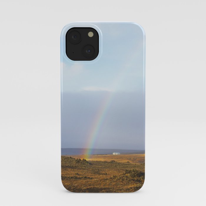 Two Coins iPhone Case | Photography, Digital, Photography, Rainbow, Iceland, Plains