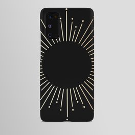 Sunburst Gold Copper Bronze on Black Android Case
