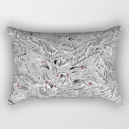 Silver Ravens Rectangular Pillow