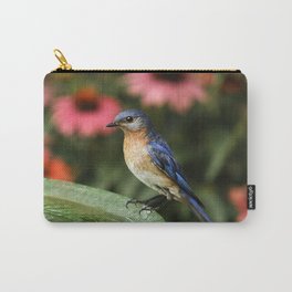 Perched Eastern  BlueBird Carry-All Pouch