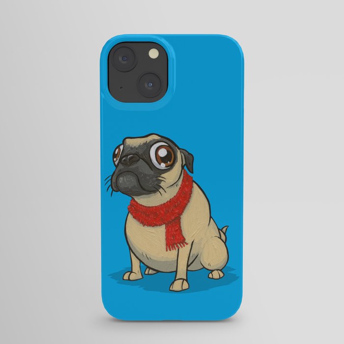 Pug with a scarf iPhone Case
