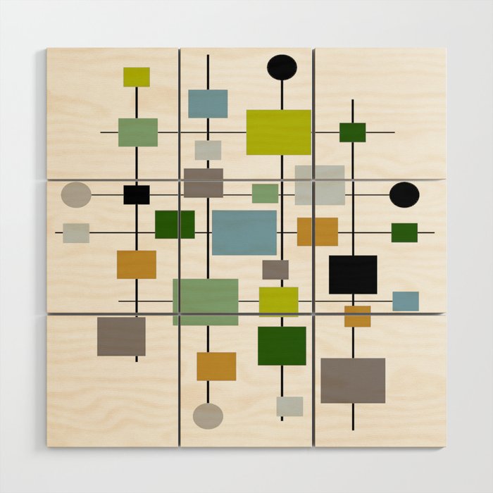 Mid-Century Modern Art 1.3.2 Wood Wall Art