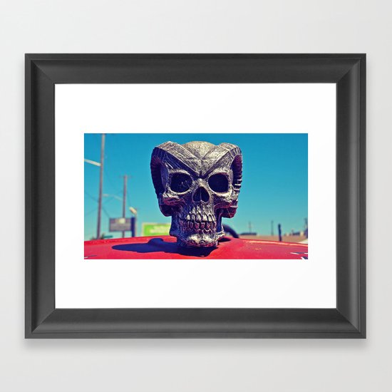 Evil hood ornament Framed Art Print