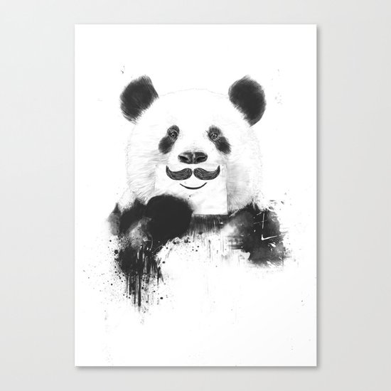 Funny panda Canvas Print