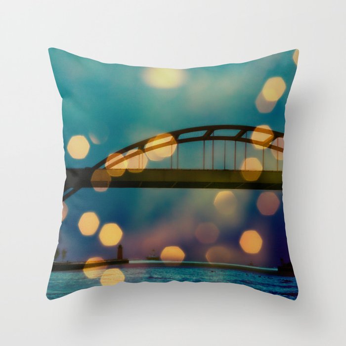Hoan Bridge Throw Pillow