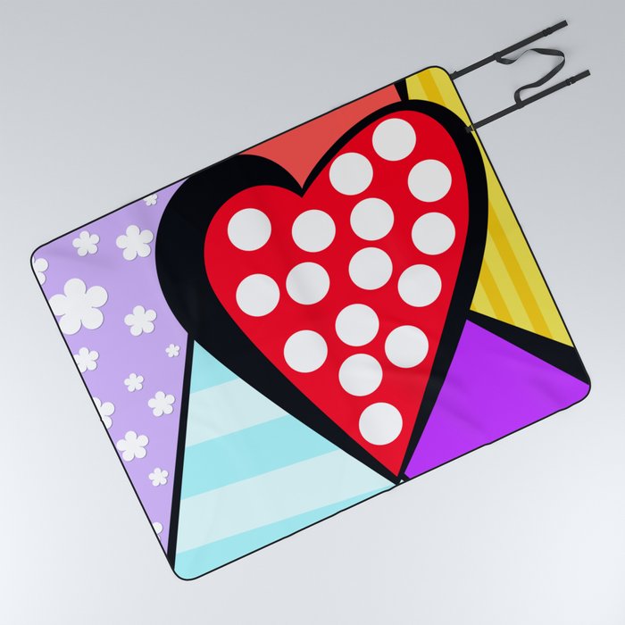 DOTTED HEART Picnic Blanket