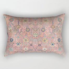 Rose Petag Tabriz Antique Persian Rectangular Pillow