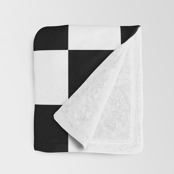 Black & White Checker Checkerboard Checkers Throw Blanket by
