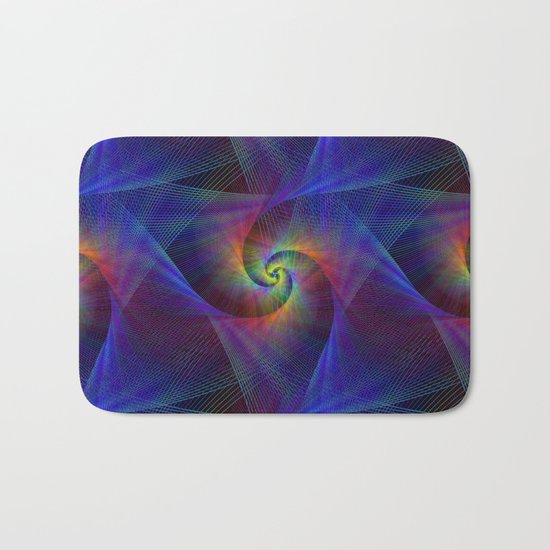 Fractal magic lights Bath Mat
