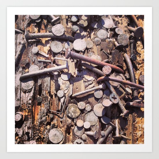 Nailed Texture Art Print