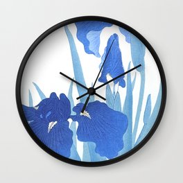 Blue iris japanese flowers Wall Clock | Graphicdesign, Japanesedesign, Leavesprint, Moderninterior, Bohoflowers, Chineseflower, Indigolilly, Blueflower, Japanflowers, Blueiris 