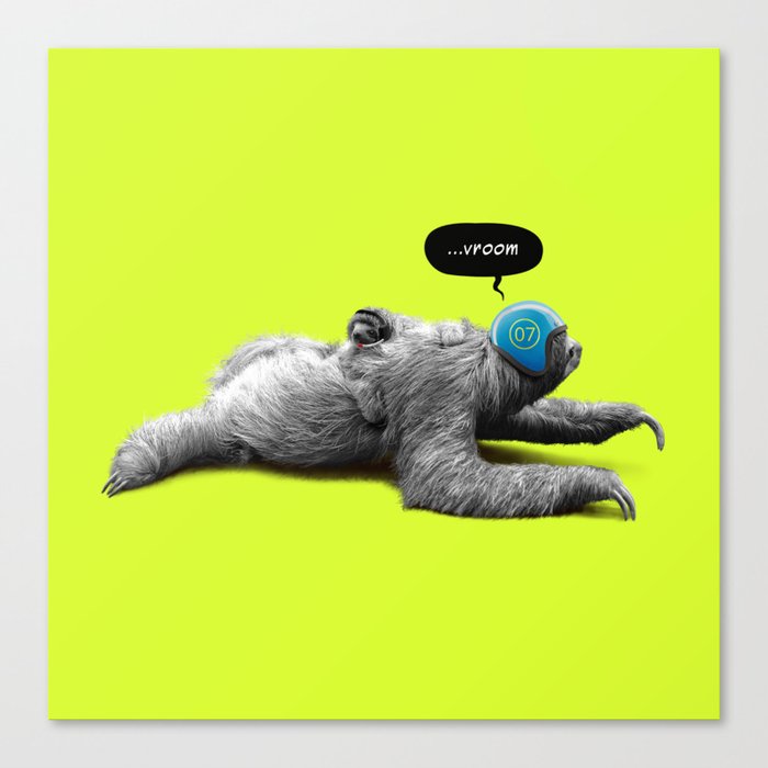 Speed Sloth Canvas Print