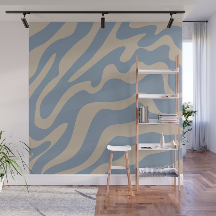 18 Abstract Liquid Swirly Shapes 220725 Valourine Digital Design Wall Mural