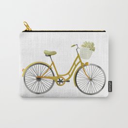 Yellow vintage bycicle Carry-All Pouch