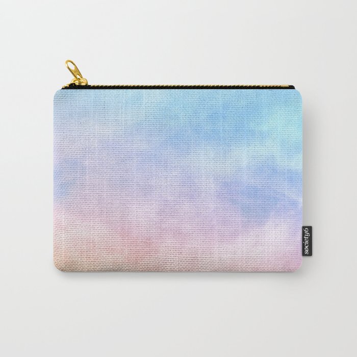 Pastel Rainbow Watercolor Clouds Carry-All Pouch