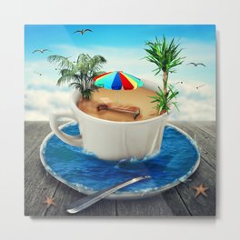 summer holiday cup Metal Print