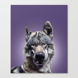 Smiling Wolf Selfie Canvas Print