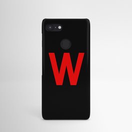 LETTER w (RED-BLACK) Android Case