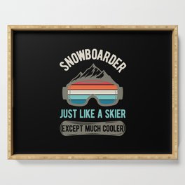 Funny Snowboard Snowboarding Serving Tray