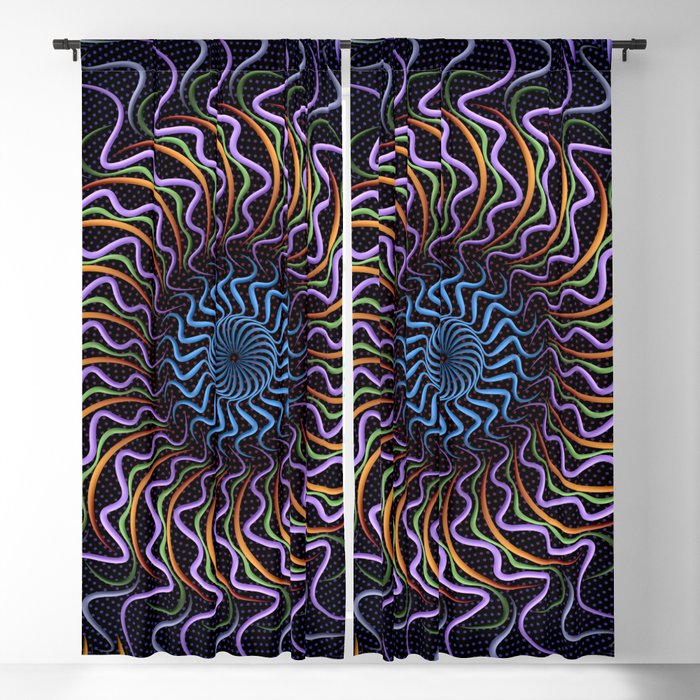 Twisting Wiggle Frillies Blackout Curtain