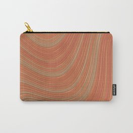 PEACHES gradient pattern of stripes in shades of peach Carry-All Pouch