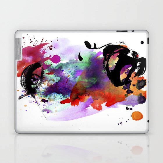 Watercolor Face Laptop & iPad Skin