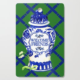 Green and Blue Ginger Jar Cutting Board