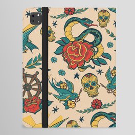 Punk Tattoo Pattern Design iPad Folio Case