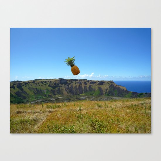 Flying Pineapple Canvas Print