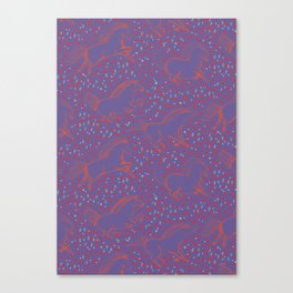 Wild Horses by Friztin - Ultra Violet Canvas Print