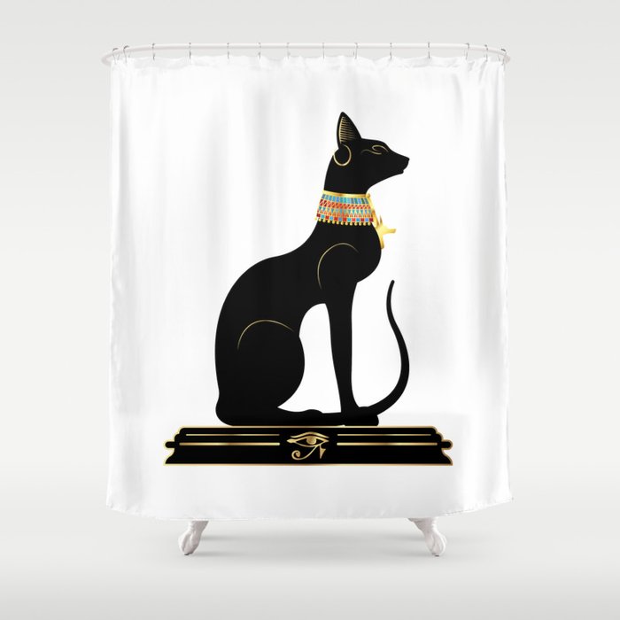 Egyptian Cat Sphynx Shower Curtain