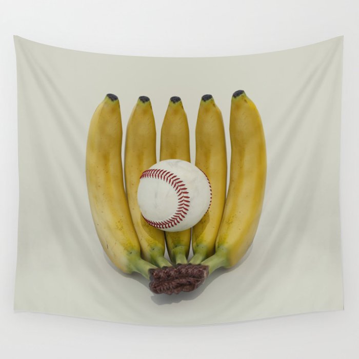 The bananas baseball  Wall Tapestry
