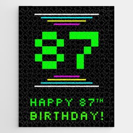 [ Thumbnail: 87th Birthday - Nerdy Geeky Pixelated 8-Bit Computing Graphics Inspired Look Jigsaw Puzzle ]