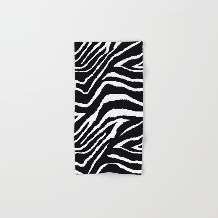 Animal Print Zebra Black and White Hand & Bath Towel by Art is Wonderful |  Society6